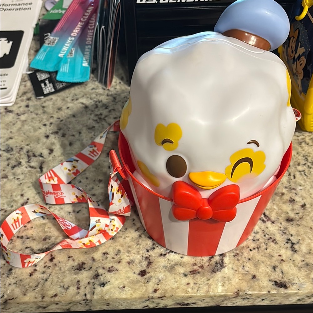 Cute Popcorn Bucket with Red and White Stripes